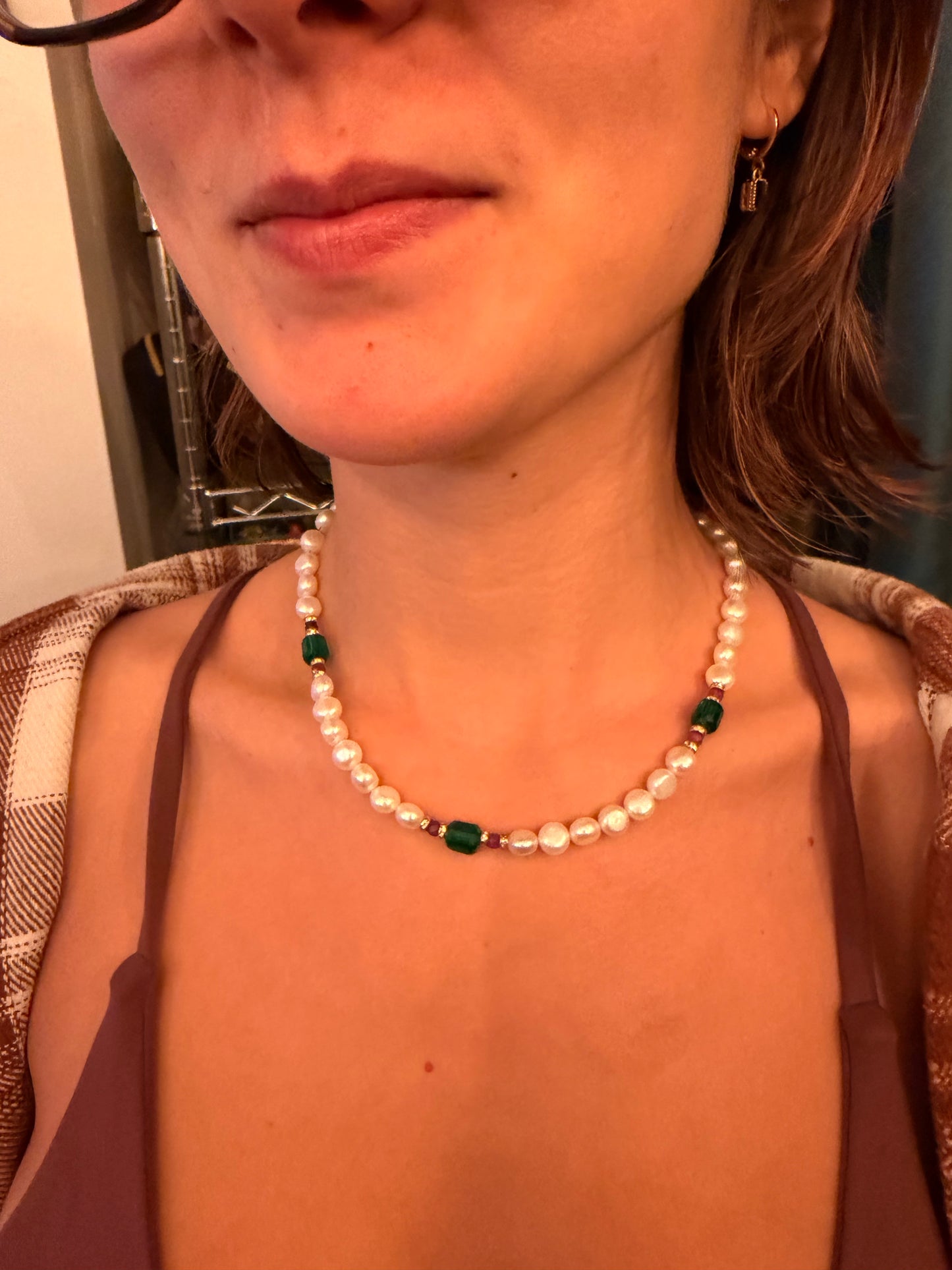 Pearl and Ruby necklace